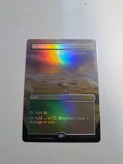 MTG: Brushland (Borderless) (Foil) (LP): The Brothers' War - Image 1