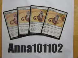 Helpful Hunter x4 4x Foundations White Common Creature Cat MTG - Image 1