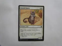 Helpful Hunter x4 4x Foundations White Common Creature Cat MTG - Image 2
