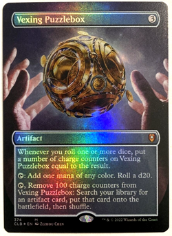 MTG Vexing Puzzlebox *BORDERLESS FOIL* Battle for Baldur's Gate 374 NM - Image 1