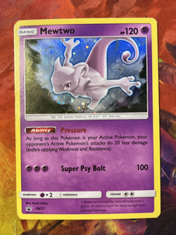 Mewtwo SM77 Sun & Moon Black Star Promo Holo Pokemon Card MP - Image 1