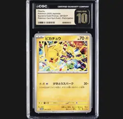 2025 POKEMON SCARLET & VIOLET GYM EVENT PROMOS #291/SV-P PIKACHU CGC 10 PRISTINE - Image 1