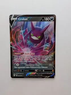 Crobat V - 104/189 - Pokemon Darkness Ablaze Sword & Shield Ultra Rare Card NM - Image 1