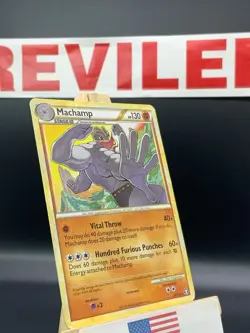 2010 Heavily Played Pokemon Machamp 26/102 HGSS Triumphant Regular Non Holo - HP - Image 5