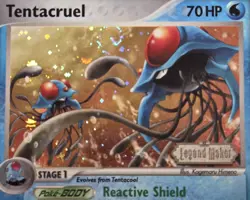 Tentacruel 45/92 Legend Maker Stamped Reverse Holo Swirl Pokemon Vintage VLP - Image 2