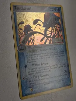 Tentacruel 45/92 Legend Maker Stamped Reverse Holo Swirl Pokemon Vintage VLP - Image 3