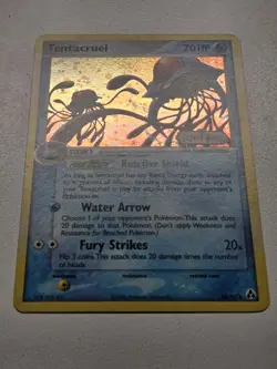 Tentacruel 45/92 Legend Maker Stamped Reverse Holo Swirl Pokemon Vintage VLP - Image 4