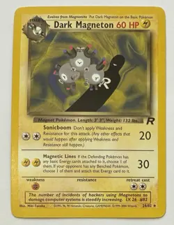 Dark Magneton 28/82 Rare Team Rocket 2000 Pokemon TCG LP - Image 1
