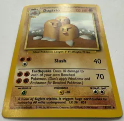 Dugtrio 19/102 Non Holo Rare Base Set Unlimited 1999 Pokemon TCG LP - Image 3