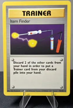 Item Finder - 74/102 - Pokemon Base Set Unlimited Rare Card WOTC NM - Image 1