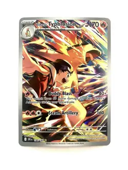 Ethan's Typhlosion 190/182 Destined Rivals Illustration Rare Pokemon TCG NM - Image 1