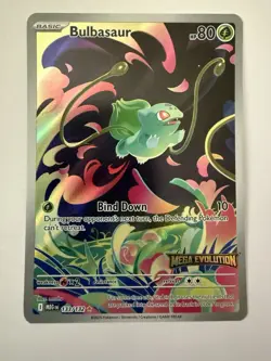 Pokemon TCG Bulbasaur Promo Mega Evolution Stamp 133/132 - Image 1