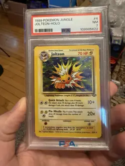 1999 POKEMON JUNGLE #4 JOLTEON-HOLO PSA 7 - Image 1