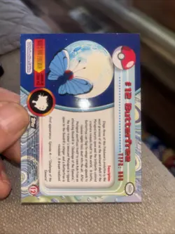 Pokemon 2000 Topps Chrome Butterfree #12 HP TV Series 1 Holo - Image 5