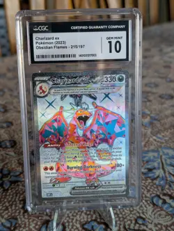 Charizard ex 215/197 Obsidian Flames CGC 10 Ultra Rare Holo Pokemon TCG - Image 1