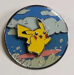 Pokemon Celebrations 25th Anniversary - Pikachu Flying & Surfing - Enamel Pin - Image 1