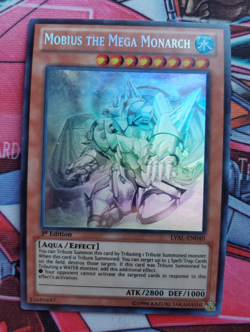 YGO Legacy of the Valiant Mobius the Mega Monarch LVAL-EN040 Ghost 1st LP - Image 1