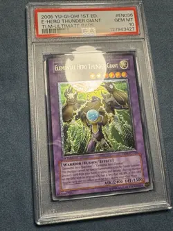 Yugioh - PSA 10 - Elemental Hero Thunder Giant (UTR) - TLM-EN036 - 1st ed. GEM! - Image 3