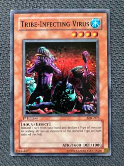 Yugioh Tribe-Infecting Virus 1st Edition Super Rare MFC-076 MP - Image 1