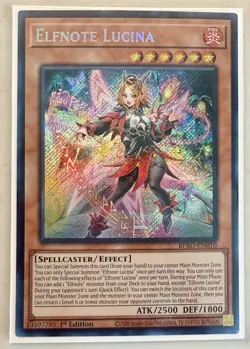 Yugioh! 1x Elfnote Lucina BPRO-EN010 Secret Rare 1st Ed NM - Image 1