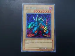 Yugioh - Tri-Horned Dragon LOB-000 Secret Rare - Image 1