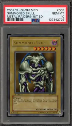 Yu-Gi-Oh! Summoned Skull Metal Raiders 1st Edition Ultra Rare MRD-003 PSA 10 - Image 1
