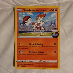 Pokemon Scorbunny on the Ball Promo Card 004/005 English 2020 TCG Basic - Image 1