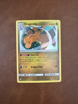 Pokemon Card Dragonite - 119/181 Team Up (Sun & Moon) Cosmos Holo Rare M/NM - Image 1