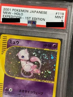 PSA9 Pokemon card Mew Holo 1st Edition 2001 - Image 2