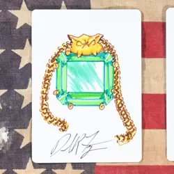 Mox Emerald Dan Frazier Artist Proof Altered Art Magic Card MTG Signed Legends - Image 1