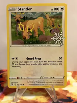 Pokemon TCG Card Stantler 125/189 Holo Holiday Stamp Promo NM - Image 1
