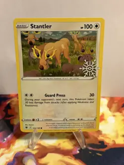 Pokemon TCG Card Stantler 125/189 Holo Holiday Stamp Promo NM - Image 2