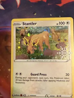 Pokemon TCG Card Stantler 125/189 Holo Holiday Stamp Promo NM - Image 3