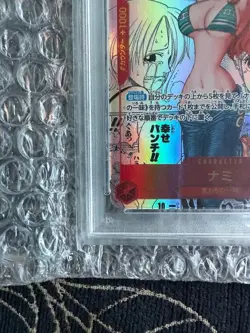 ONE PIECE Card Nami PSA10 Super Parallel Comi Para Card Game Op01 016 - Image 4