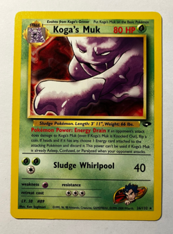 Koga's Muk 26/132 Rare Gym Challenge Pokemon Card NM Vintage - Image 1