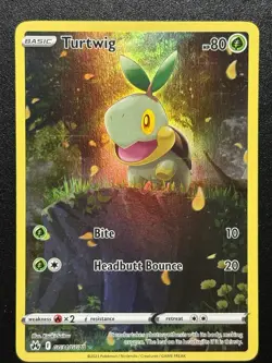 Turtwig CROWN ZENITH Galarian Gallery Pokemon Card NM #GG31/GG70 2023 Saitou - Image 1