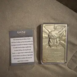 Pokemon Special Edition 23 karat Gold-Plated Trading Card #25 PIKACHU - 1999 - Image 2