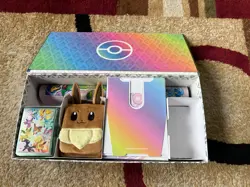 Prismatic Evolutions UPC Eevee Deck Box, Sleeves And Play Mat -- NO Cards - Image 1