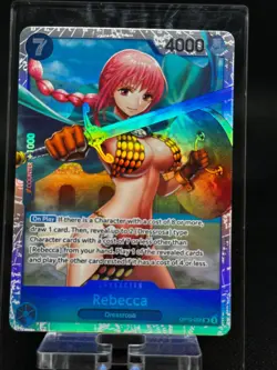 Rebecca OP10-058 SR ONE PIECE Tcg Card Game NM Blue - Image 1