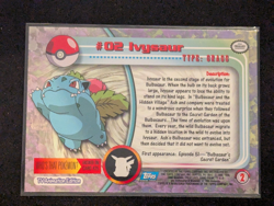 1999 Topps Pokemon Ivysaur #02 TV Animation Series Blue Logo FREE SHIPPING - Image 2