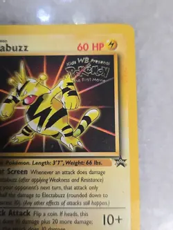 Vintage 1999 Electabuzz Pokemon The First Movie Promo Rare Card 60 HP - Image 3