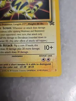 Vintage 1999 Electabuzz Pokemon The First Movie Promo Rare Card 60 HP - Image 4
