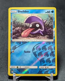 Shellder Common Reverse Holo Water Pokemon TCG Sun & Moon Base Set Card 33/149 - Image 1