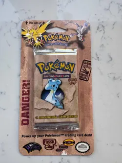 Pokemon Fossil Blister Pack Lapras Artwork 1999 WOTC Factory Sealed - Image 1