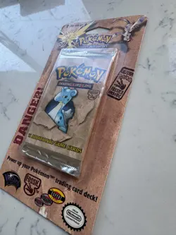 Pokemon Fossil Blister Pack Lapras Artwork 1999 WOTC Factory Sealed - Image 3