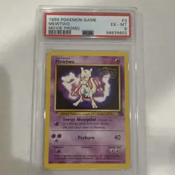 1999 Pokemon Game Movie Mewtwo 3 Movie Promo PSA 6 - Image 1