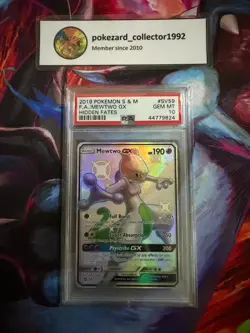 2019 Pokemon Hidden Fates SHINY MEWTWO GX SV59/SV94 PSA 10 GEM MINT - Image 1