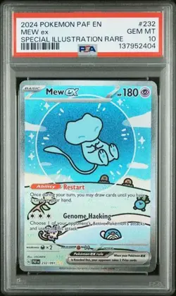 PSA 10 Pokemon Mew Paldean Fates #232 SIR Gem Mint Bubble Mew English - Image 1