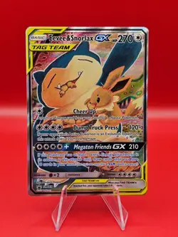 Eevee & Snorlax GX - SM169 Black Star Promo Alternate Art Pokemon - NM - Image 1