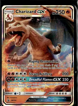 Pokemone Charizard GX SM195 Detective Pikachu Black Star Promo Full Art Holo NM - Image 1